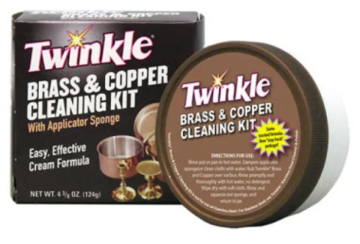 Twinkle Brass & Copper Cleaning Kit with Applicator Sponge, 4.4 oz. (Pack of 12)
