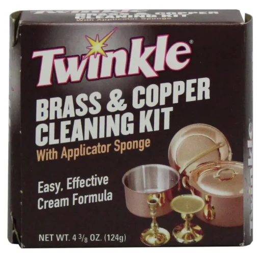 Twinkle Brass & Copper Cleaning Kit with Applicator Sponge, 4.4 oz. (Pack of 12)
