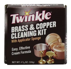 Twinkle Brass & Copper Cleaning Kit with Applicator Sponge, 4.4 oz. (Pack of 12)