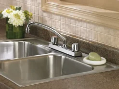 Two Handle Chrome Kitchen Faucet