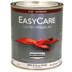 Ultra Premium Exterior Latex Paint, Flat Pastel Base, 1-Qt. (Pack of 4)