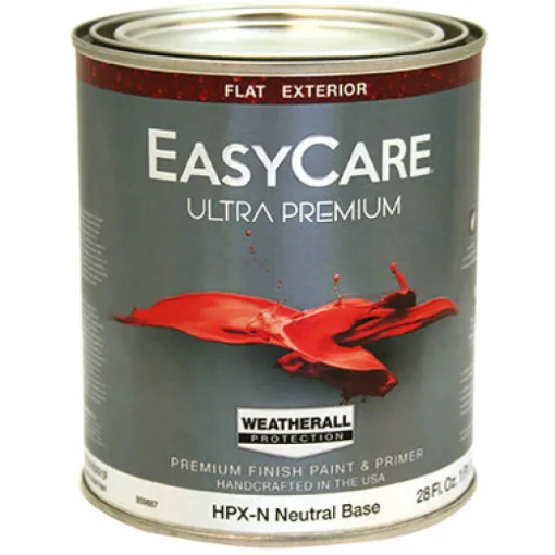 Ultra Premium Exterior Latex Paint, Flat Neutral Base, 1-Qt. (Pack of 4)