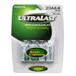 Ultralast Ni-Cad 2/3AA 1.2 V 400 mAh Solar Rechargeable Battery