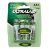 Ultralast NiMH AA 1.2 volt Solar Rechargeable Battery ULNMH4AASL 4 pk
