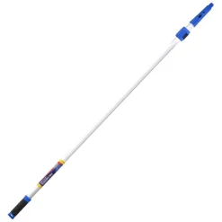 Unger Connect & Clean Telescoping 4-8 ft. L X 1 in. D Aluminum Extension Pole Silver/Blue