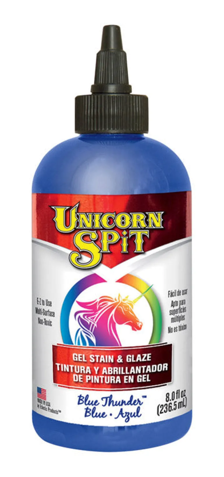 Unicorn Spit Flat Blue Gel Stain and Glaze 8 oz. (Pack of 6)