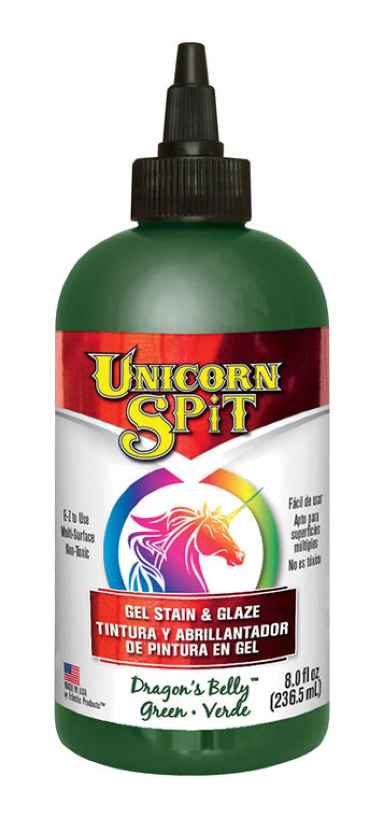Unicorn Spit Flat Green Gel Stain and Glaze 8 oz. (Pack of 6)