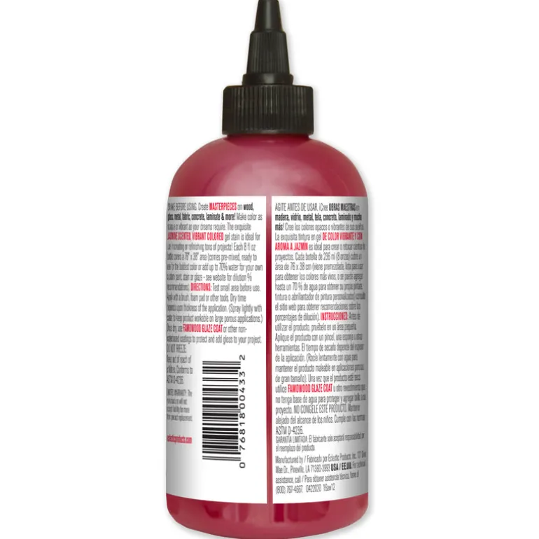 Unicorn Spit Flat Pink Gel Stain and Glaze 8 oz. (Pack of 6)