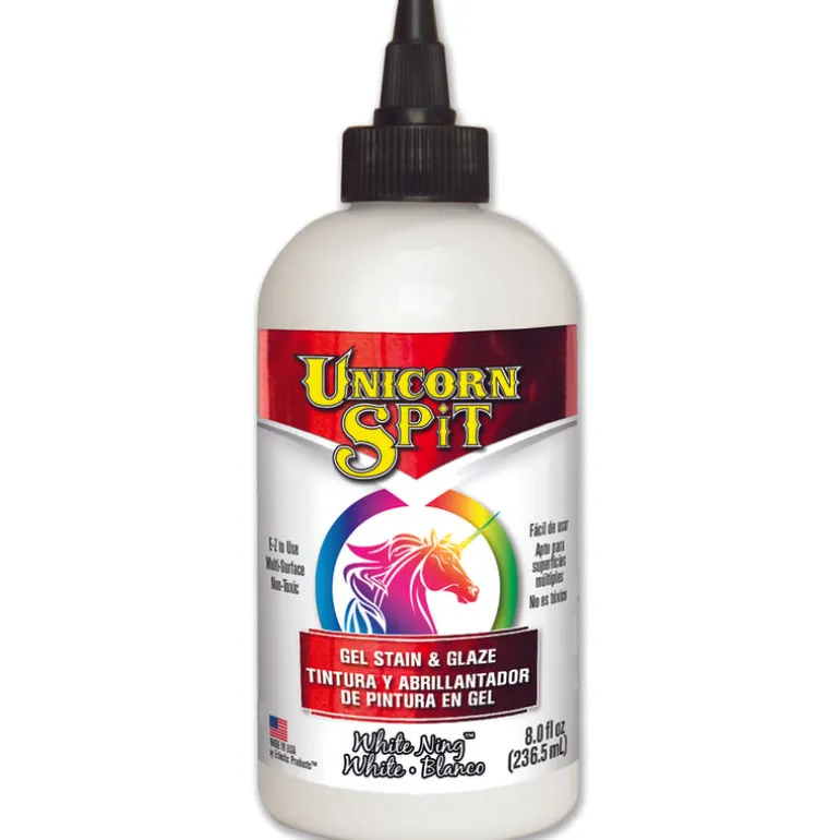 Unicorn Spit Flat White Gel Stain and Glaze 8 oz. (Pack of 6)