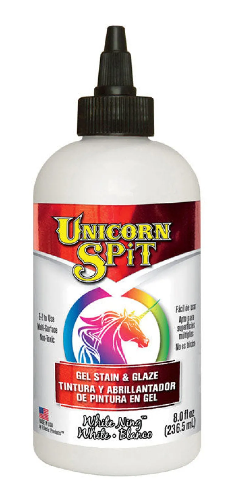 Unicorn Spit Flat White Gel Stain and Glaze 8 oz. (Pack of 6)