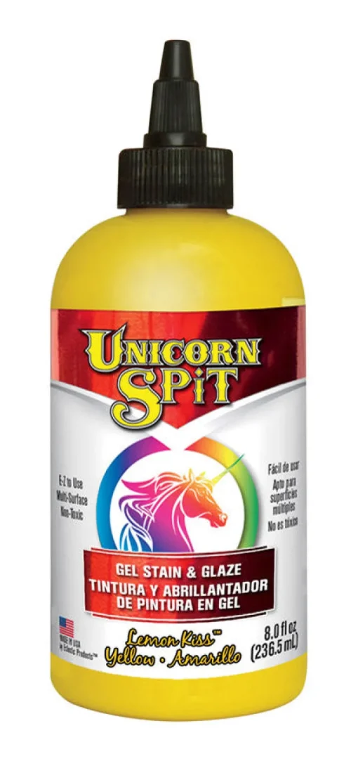 Unicorn Spit Flat Yellow Gel Stain and Glaze 8 oz. (Pack of 6)