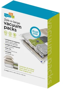 VACUUM BAG CLEAR XL 2PK