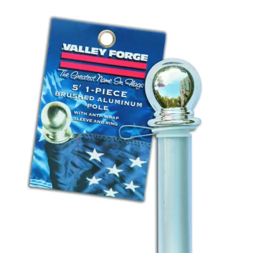 Valley Forge 5 ft. L Aluminum Flag Pole Brushed