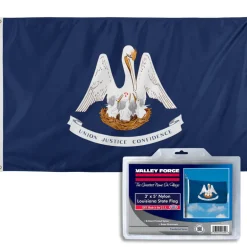 Valley Forge Louisiana State Flag 36 in. H X 60 in. W