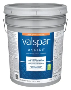 Valspar Aspire Paint Acrylic Interior Semi Gloss White 5 Gl 0 Voc