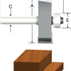 Vermont American 1-1/4 in. D X 3/8 in. X 2-1/8 in. L Carbide Tipped Rabbeting Router Bit