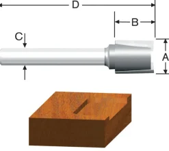 Vermont American 3/4 in. D X 3/4 x 25/32 in. X 1-1/2 in. L Carbide Tipped Hinge Mortise Router Bit
