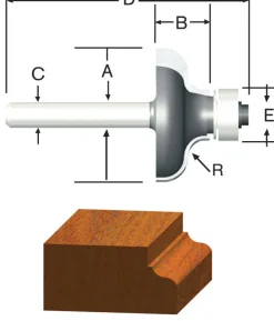 Vermont American 1-1/2 in. D X 1/4 in. X 2-1/4 in. L Carbide Tipped Ogee Router Bit