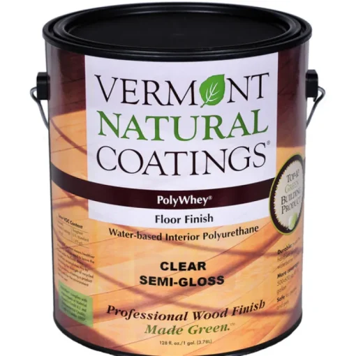 Vermont Natural Coatings PolyWhey Semi-Gloss Clear Water-Based Floor Finish 1 gal. (Pack of 4)