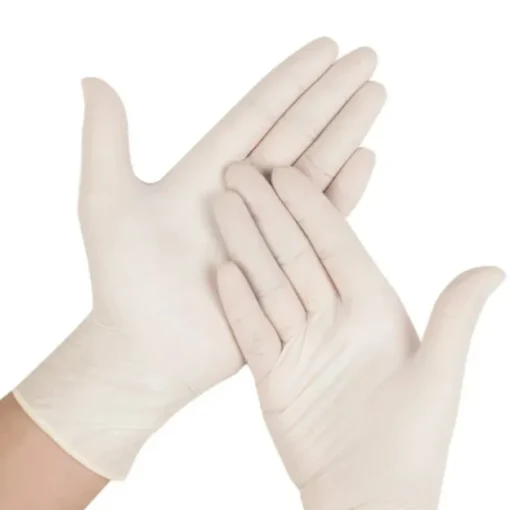 Vertak Latex Disposable Gloves Small White Powder Free 100 pk