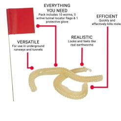 Victor Bait Worms For Gophers and Moles 10 pk