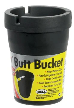 Victor Plastic Black Butt Bucket Extinguishing Ashtray for Most Cup Holders (Pack of 12)