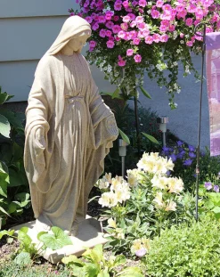 Virgin Mary Statue – Natural Sandstone Appearance – 34