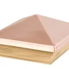 Waddell 4 in. H X 4 in. L Prefinished Brown Pine/Copper Exterior Post Top