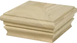 Waddell 4 in. H X 4 in. L Prefinished Brown Pine Exterior Post Top