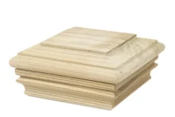 Waddell 4 in. H X 4 in. L Prefinished Brown Pine Exterior Post Top