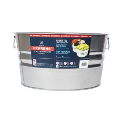 Wash Tub, Galvanized Sheet Steel, Round, 10-1/2-Gals.