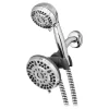 Waterpik Chrome 6-Settings 1.8 GPM 2-in-1 Dual Shower Head Combo 1/2 in. Connection