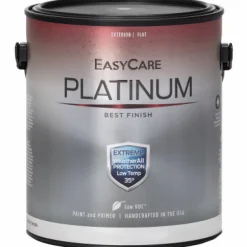 WeatherAll Platinum Extreme Exterior Paint/Primer In One, Flat, Gallon (Pack of 4)