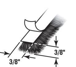 WEATHRSTRP3/8X3/8X18'WHT