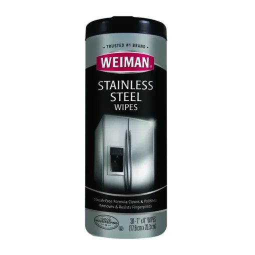 Weiman Fresh Clean Scent Stainless Steel Cleaner 30 pk Wipes