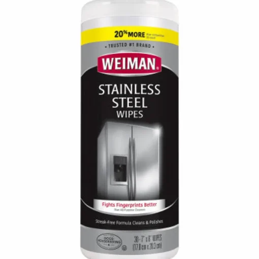 Weiman Fresh Clean Scent Stainless Steel Cleaner 30 pk Wipes
