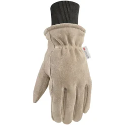 Wells Lamont HydraHyde L Suede Cow Leather Winter Brown Gloves