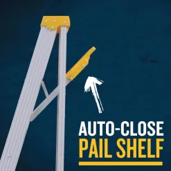 Werner 5 ft. H Aluminum Step Ladder Type I 250 lb. capacity