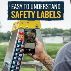 Werner 5 ft. H Aluminum Step Ladder Type I 250 lb. capacity