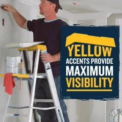 Werner 5 ft. H Aluminum Step Ladder Type I 250 lb. capacity