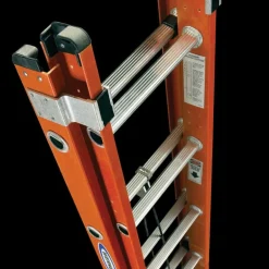 Werner 40 ft. H Fiberglass Extension Ladder Type IA 300 lb. capacity 20-40 ft.