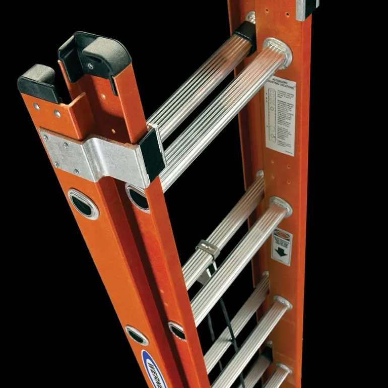 Werner 40 ft. H Fiberglass Extension Ladder Type IA 300 lb. capacity 20-40 ft.