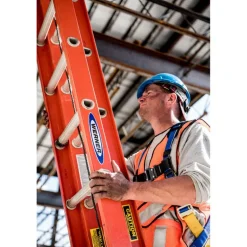 Werner 40 ft. H Fiberglass Extension Ladder Type IA 300 lb. capacity 20-40 ft.
