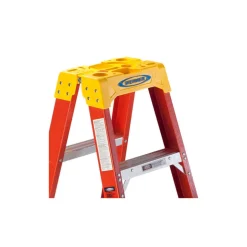 Werner 6 ft. H Fiberglass Step Ladder Type IA 300 lb. capacity