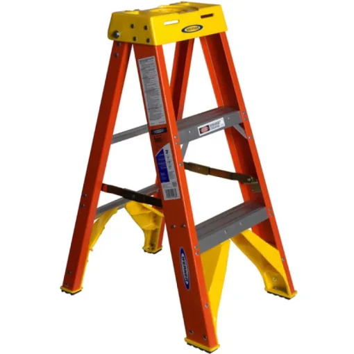 Werner 3 ft. H Fiberglass Step Ladder Type IA 300 lb. capacity