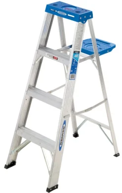 Werner 250 lbs. Capacity Aluminum Single-Sided Type I Step Ladder 4 H ft.