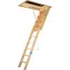 Werner 7 To 8.75 ft. Ceiling 54 in. x 25 in. Wood Attic Ladder Type IA 350 lb. capacity