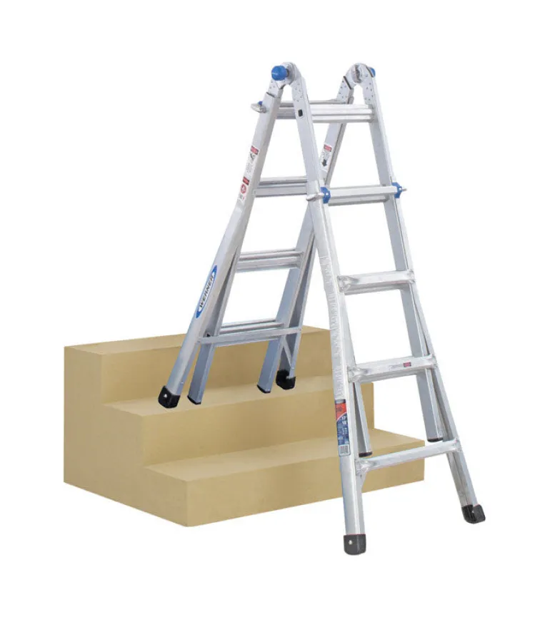 Werner Aluminum Articulating Ladder, 17 ft.