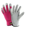 West Chester John Deere Women's Leather/Spandex Performance/Hi-Dexterity Work Gloves Pink L 1 pair (Pack of 3)