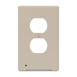 Westek LumiCover Almond Plastic 1-Gang Duplex Nightlight Wall Plate 7.25 H x 4.5 W in.